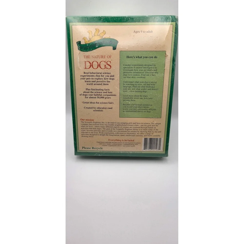 Scientific Explorer The Nature of Dogs Science Kit Vintage 1993 New Sealed